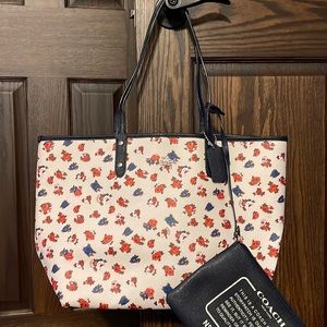 large Coach reversible tote